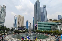 Quang cảnh gần Đài tưởng niệm Selamat Datang ở Jakarta, Indonesia. (Ảnh: THX)