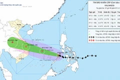 Vị trí bão Kalmaegi lúc 5 giờ sáng 5/11.