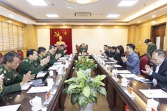 Quang cảnh buổi làm việc. Ảnh: Quang Vinh.