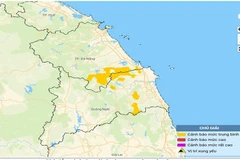 Bản đồ nguy cơ lũ quét, sạt lở đất đá trên các khu vực.