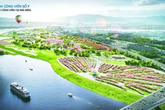 Phối cảnh về đề xuất quy hoạch Cụm công viên số 7 tại Bãi Giữa sông Hồng