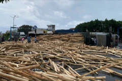 Hiện trường vụ tai nạn.