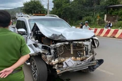 Chiếc xe tải gây tai nạn.