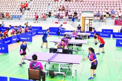 Thi đấu môn bóng bàn tại Giải vô địch các Câu lạc bộ bóng bàn, cầu lông, Pickleball công chức, viên chức tỉnh Nam Định năm 2025.