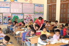 Một tiết học trẻ em vùng cao tại Lai Châu. (Ảnh: PV)