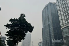 Bầu trời Hà Nội luôn trong tình trạng mờ mịt vì khói bụi. 