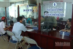 Bộ phận một cửa của đơn vị hành chính cấp xã tại thành phố Cần Thơ.