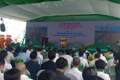 Quang cảnh lễ khởi công Nhà máy Nhiệt điện Ô Môn IV tại thành phố Cần Thơ.