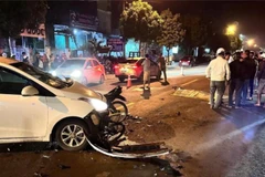 Hiện trường vụ tai nạn.