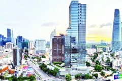 Một góc trục đường Lê Lợi nhìn từ trên cao. (Ảnh: THẾ ANH) 