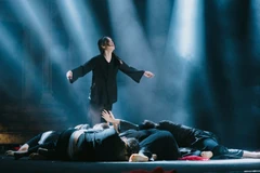 Cảnh trong vở diễn “Rạch cạn”. (Ảnh LSD)