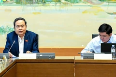 Chủ tịch Quốc hội Trần Thanh Mẫn phát biểu thảo luận tại tổ. (Ảnh: DUY LINH)