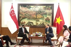Thứ trưởng Thường trực Văn hóa, Thể thao và Du lịch Lê Hải Bình tiếp Ngài Jaya Ratnam, Đại sứ Singapore tại Việt Nam.