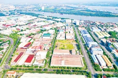 Toàn cảnh Khu chế xuất Tân Thuận nhìn từ trên cao. (Ảnh THẾ ANH)
