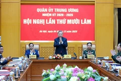 Tổng Bí thư Tô Lâm, Bí thư Quân ủy Trung ương chủ trì Hội nghị Quân ủy Trung ương lần thứ 15.