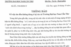 Thông báo số 311 của Trường đại học Nam Cần Thơ.