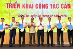 Ủy ban nhân dân thành phố Cần Thơ trao Quyết định nhiều cán bộ chủ chốt.