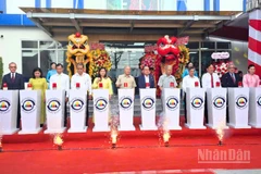 Nghi thức khánh thành Phòng khám Đa khoa Hòa Hảo - Long Mỹ.