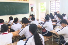 Một buổi giảng dạy của Thầy Nguyễn Hoàng Nam, Trường Trung học cơ sở Long Thạnh, xã Thạnh Hòa, thành phố Cần Thơ.