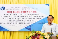 Ông Nguyễn Thanh Tâm, Phó Giám đốc Bảo hiểm xã hội thành phố Cần Thơ.