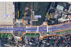 Phối cảnh cầu vượt trực thông trên tuyến đường Cổ Linh.