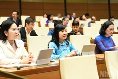 Các đại biểu Quốc hội dự phiên thảo luận ở hội trường ngày 29/10. (Ảnh: DUY LINH)