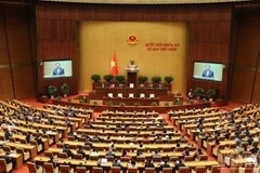 Quang cảnh phiên họp ở hội trường tại Kỳ họp thứ 9, Quốc hội khóa XV. (Ảnh: DUY LINH)