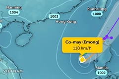 Bão số 4 đang ở bắc Biển Đông. (Ảnh: Zoom Earth)