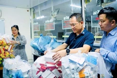Cơ số thuốc dự phòng phục vụ công tác khám chữa bệnh trong và sau bão số 5 ở cơ sở 3, Bệnh viện Đa khoa thành phố Vinh.