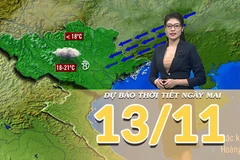 [Video] Dự báo thời tiết đêm nay và ngày mai 13/11/2025: Bắc Bộ trời nắng ráo
