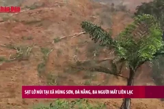[Video] Sạt lở núi tại xã Hùng Sơn, Đà Nẵng, ba người mất liên lạc