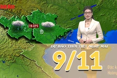 [Video] Dự báo thời tiết đêm nay và ngày mai 9/11/2025: Trung Bộ mưa giảm
