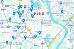 Bản đồ các khu vực ngập lụt tại Hà Nội do hoàn lưu bão số 11 