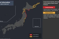 Cảnh báo sóng thần được ban bố tại Nhật Bản trong ngày 8/12.