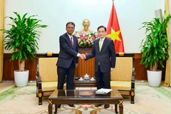 Bộ trưởng Ngoại giao Lê Hoài Trung tiếp Đại sứ Dhan Bahadur Oli - Đại sứ không thường trú của Nepal tại Việt Nam.