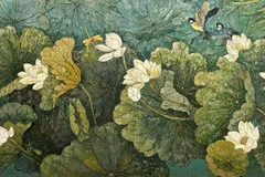 Đỗ Đức Khải, Vào hạ, sơn mài, 90x180cm, 2024.