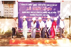 Lễ khởi công xây dựng các hạng mục tại Trường TH&THCS Tân Lập.