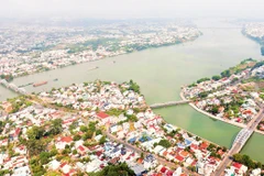 Sông Đồng Nai đoạn chảy qua Cù lao Phố. Ảnh: Khiếu Minh