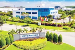 Ở Khu công nghiệp VSIP Quảng Ngãi, hệ thống xử lý nước thải công suất 12.000 m³/ngày đã được vận hành.