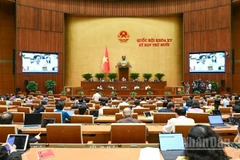 Quốc hội thảo luận các nhiệm vụ kinh tế-xã hội phiên họp ngày 29/10. (Ảnh: DUY LINH)