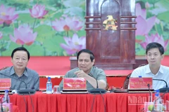 Thủ tướng Phạm Minh Chính chủ trì Hội nghị về tình hình triển khai các dự án đường cao tốc khu vực Đồng bằng sông Cửu Long. (Ảnh: THANH GIANG)