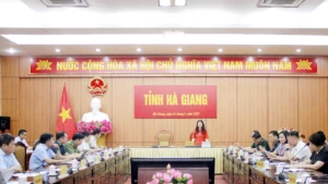Toàn cảnh cuộc họp Ban chỉ đạo kỳ thi tốt nghiệp Trung học phổ thông năm 2025.