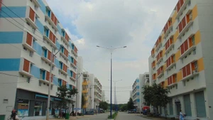 Một góc Khu nhà ở xã hội Định Hòa tại phường Bình Dương, Thành phố Hồ Chí Minh. 
