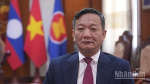 Đại sứ Việt Nam tại Lào Nguyễn Minh Tâm. (Ảnh: DUY TOÀN)