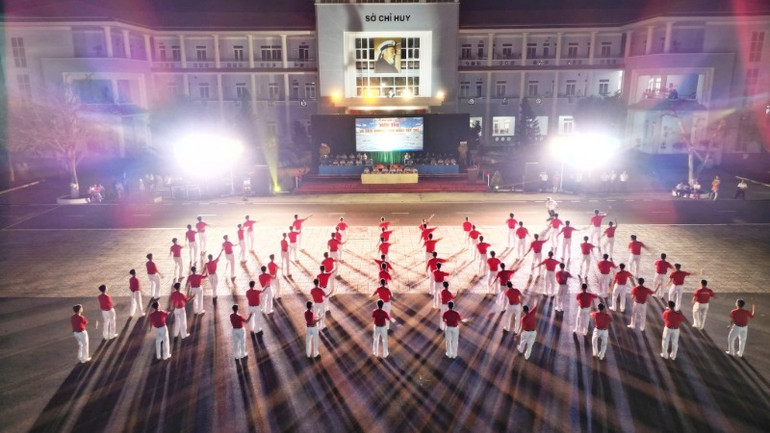 Tiết mục biểu diễn trong Hội thi các vũ điệu sinh hoạt tập thể