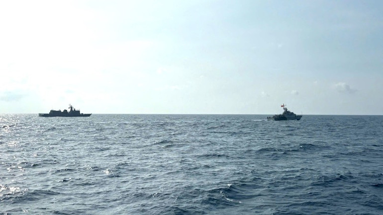 Hải quân Vùng 5 và Hải quân Hoàng gia Thái Lan tuần tra chung trên biển.