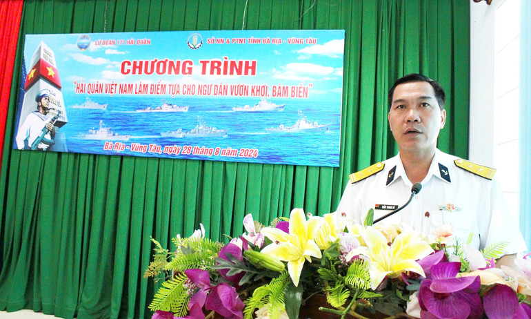 Trung tá Trần Thanh Vũ, Chính ủy Lữ đoàn 171: Hải quân luôn là lực lượng nòng cốt trong bảo vệ chủ quyền biển, đảo, cũng như bảo vệ ngư dân trên biển.