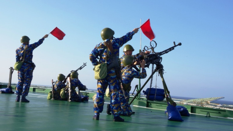 Cán bộ, chiến sĩ Nhà giàn DK1 kiên cường bám trụ, tích cực huấn luyện, sẵn sàng chiến đấu, bảo vệ chủ quyền biển, đảo.