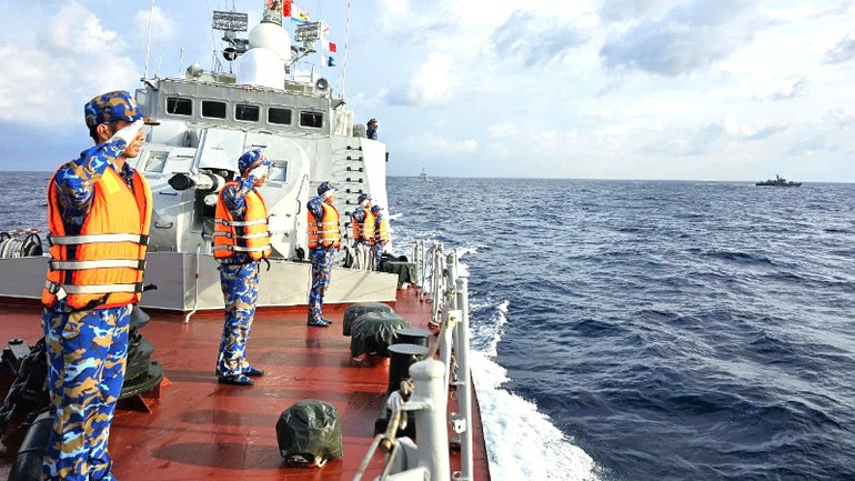 Cán bộ chiến sỹ Vùng 5 Hải quân luôn sẵn sàng chiến đấu trong mọi tình huống.