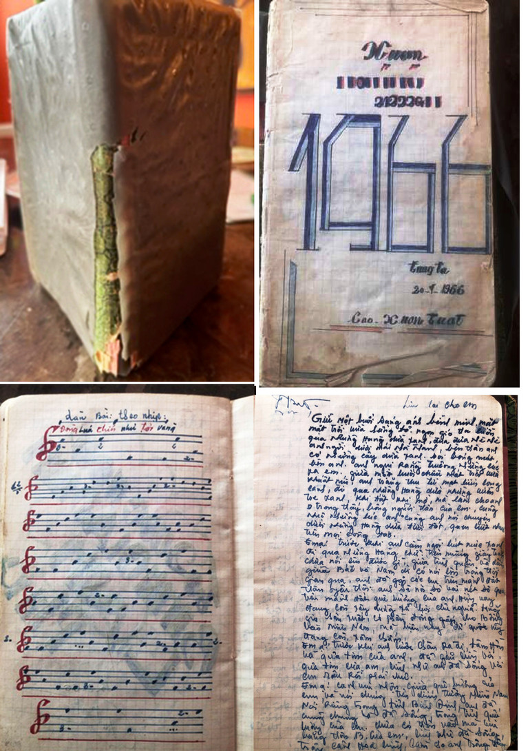 Cuốn nhật ký của Liệt sí Cao Văn Tuất.